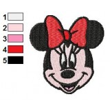 Minnie Mouse Happy Face Embroidery Design